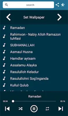 Исламские песни без интернета android App screenshot 3